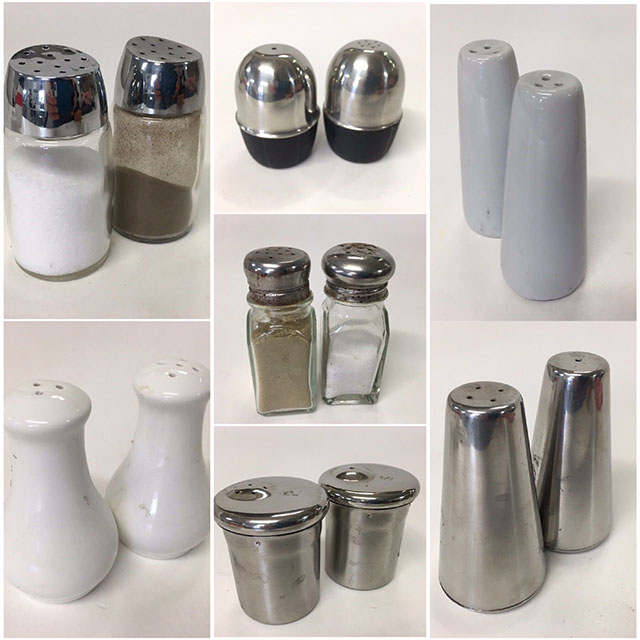 SALT & PEPPER SHAKER, Contemporary Cafe Style - Assorted Pairs